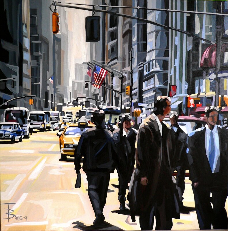 Businessmen Crossing Street