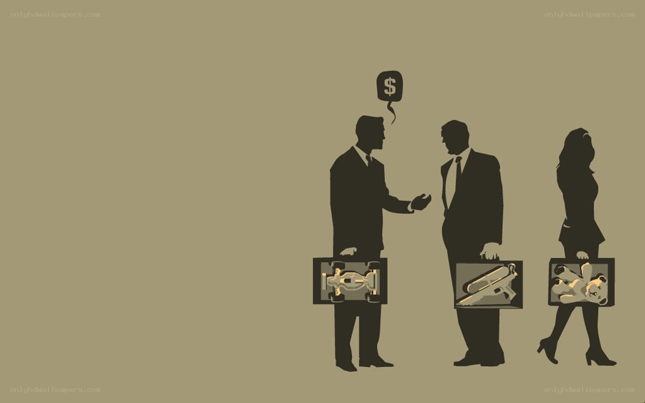 businesspeople with briefcases