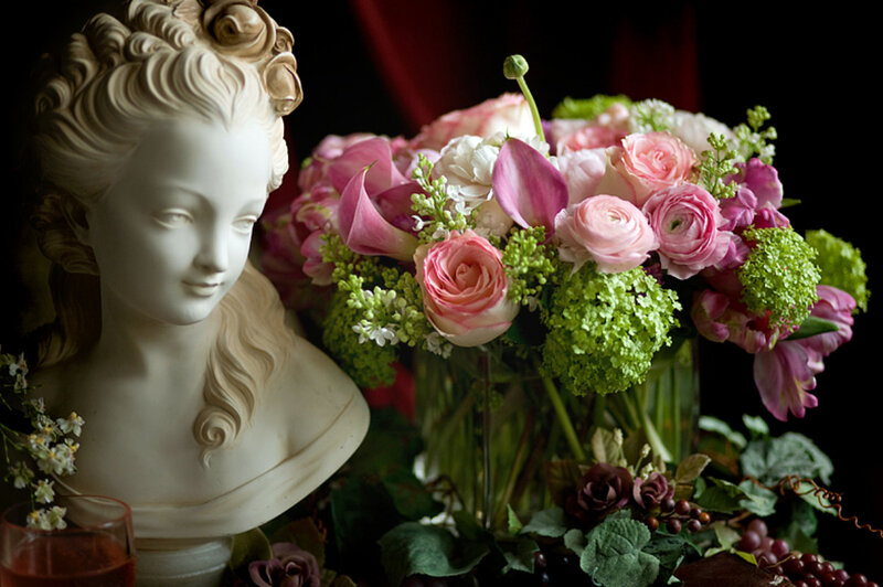 Bust and Flower Arrangement