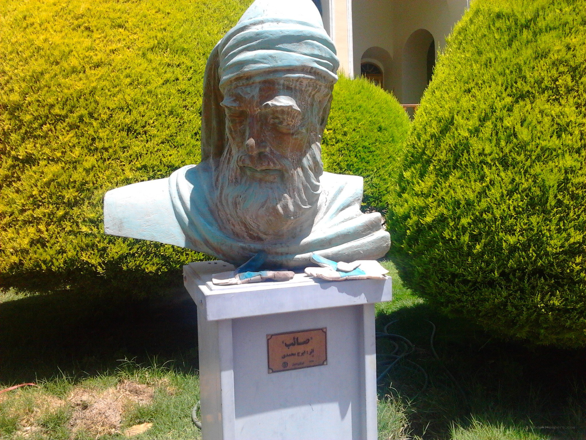 Bust of a bearded man