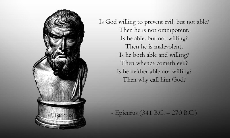 Bust of Epicurus — Black
