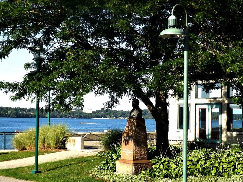 Bust Statue on Waterfront