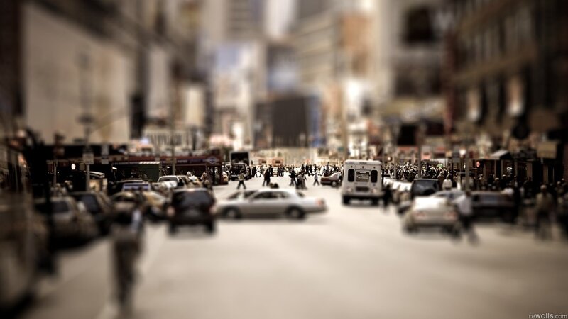 Busy City Street — Gray, Bustling