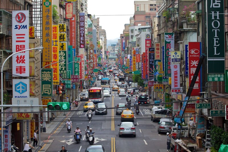 Busy City Street