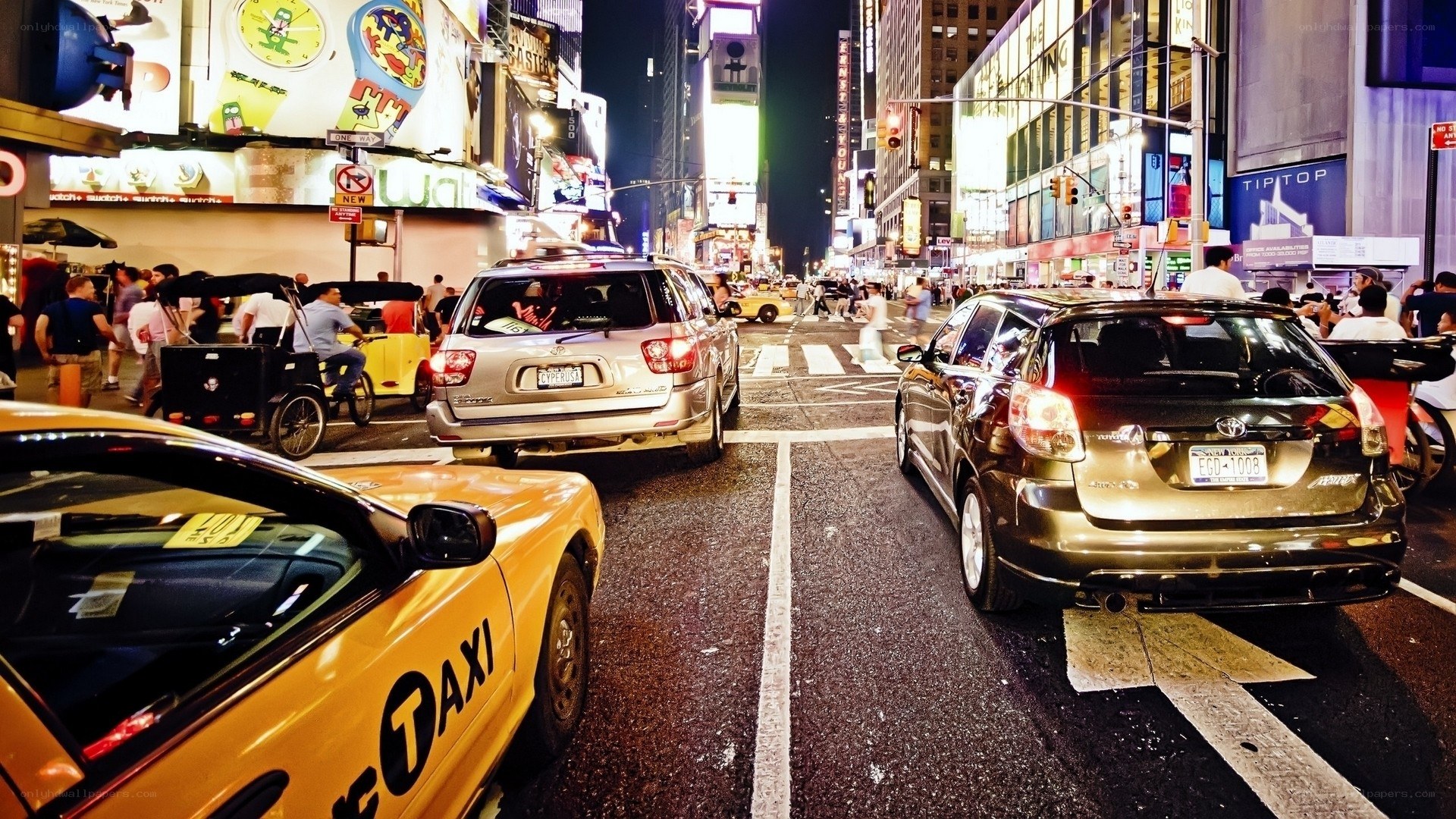 Busy night in Times Square