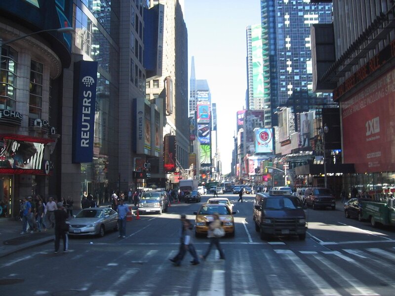 Busy street in Times Square