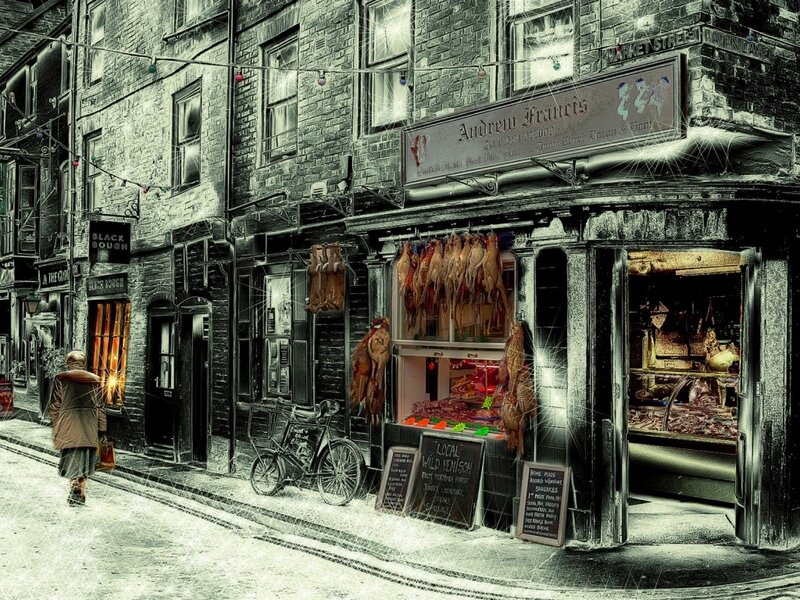 Butcher Shop on Street