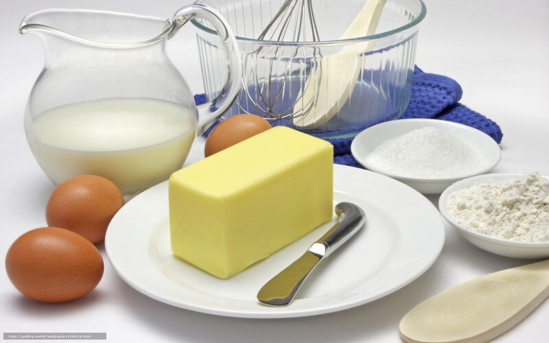 Butter and Baking Ingredients — White
