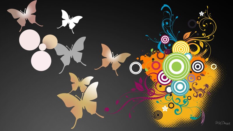 Butterflies and Abstract Design