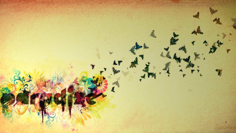 Butterflies and Floral Design — Yellow, Dreamy