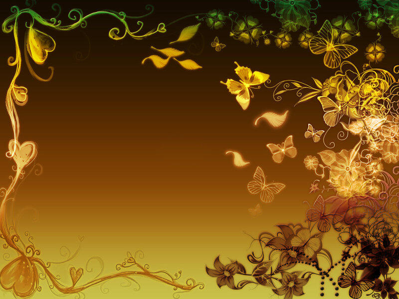 Butterflies and Floral Vines — Brown, Ornate