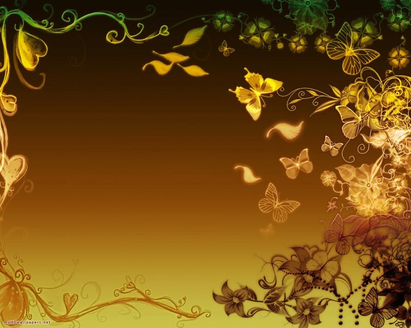 Butterflies and Floral Vines