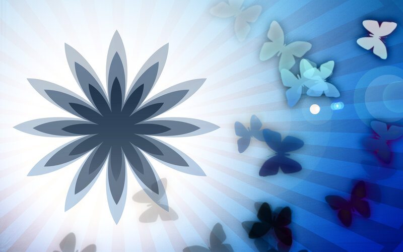 butterflies and flower design