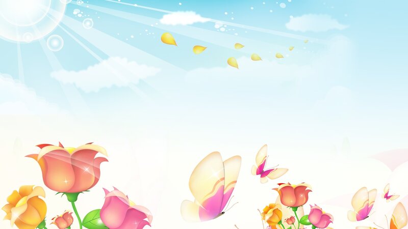 Butterflies and Flowers — Blue, Serene