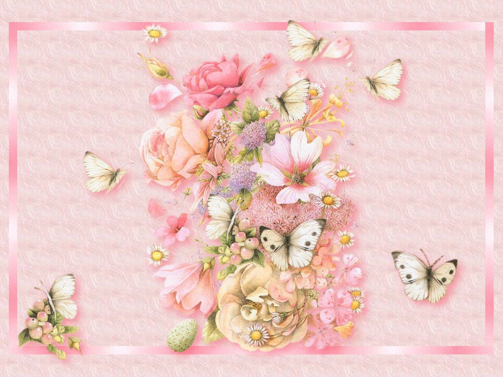 butterflies and flowers bouquet