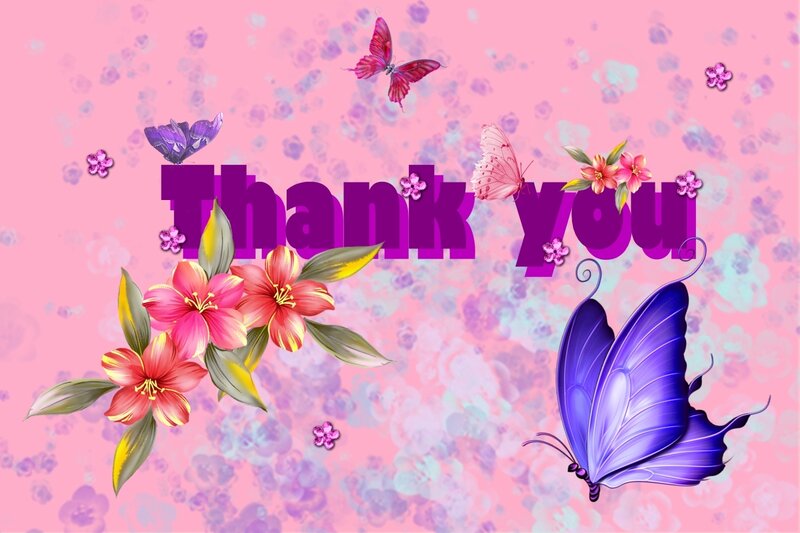 Butterflies and Flowers — Pink, Cheerful, Digital Art, Butterfly