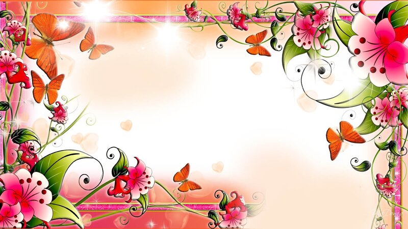 Butterflies and Flowers — Pink, Cheerful