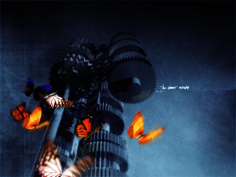 Butterflies and Gears — Blue, Dramatic