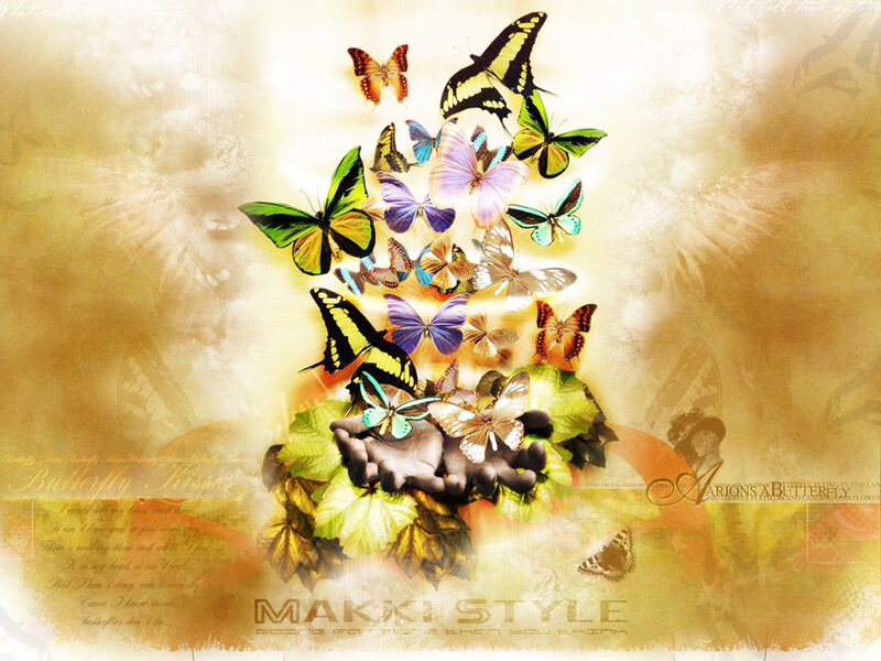 Butterflies and Hands — Yellow