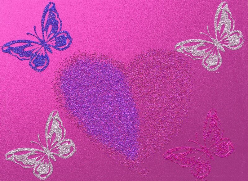 butterflies and heart design