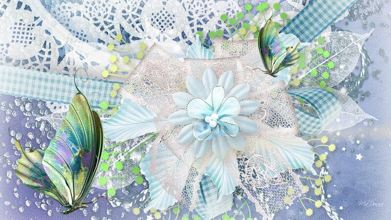 Butterflies and Lace Flowers