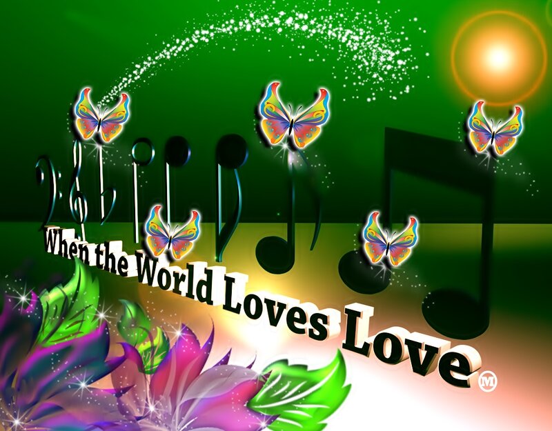 Butterflies and Music Notes — Green