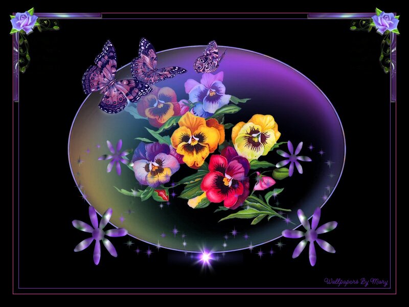 Butterflies and Pansies