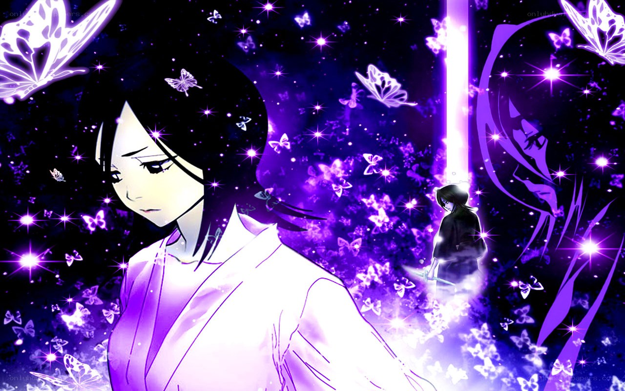 butterflies and purple light