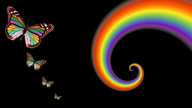 Butterflies and Rainbow