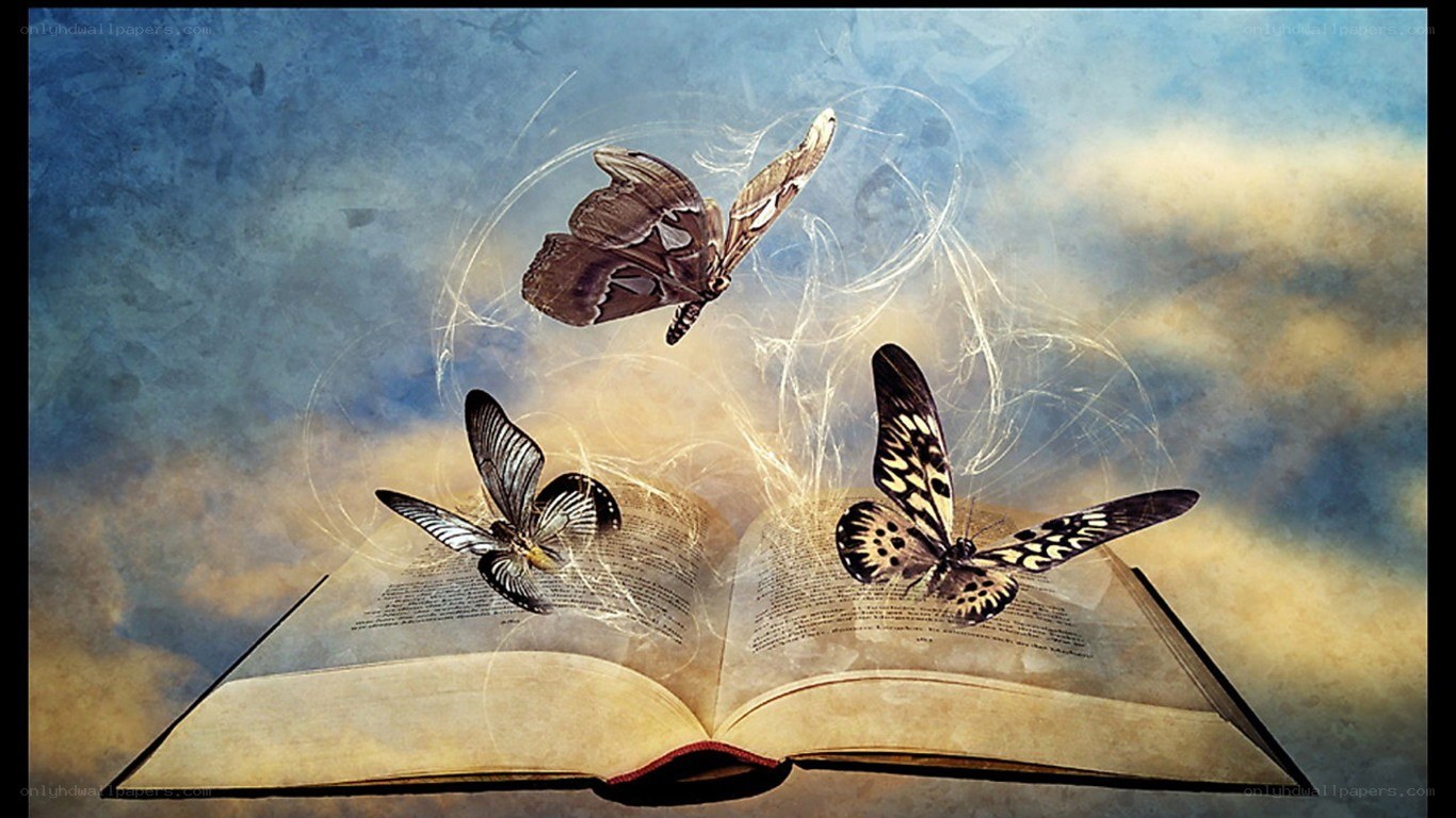 butterflies emerging from a book
