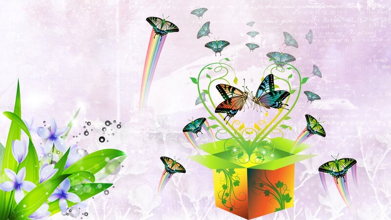 Butterflies Emerging from Box