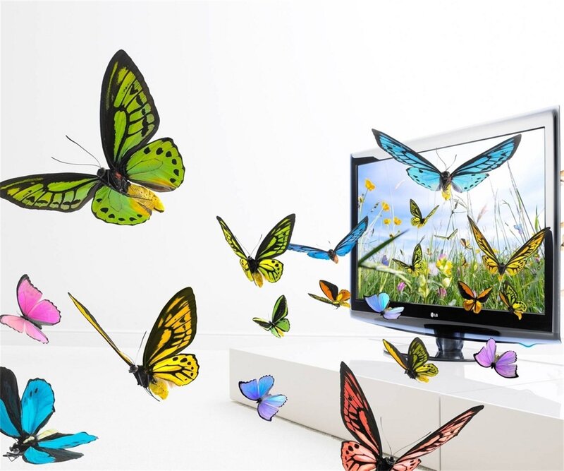 Butterflies Flying from TV
