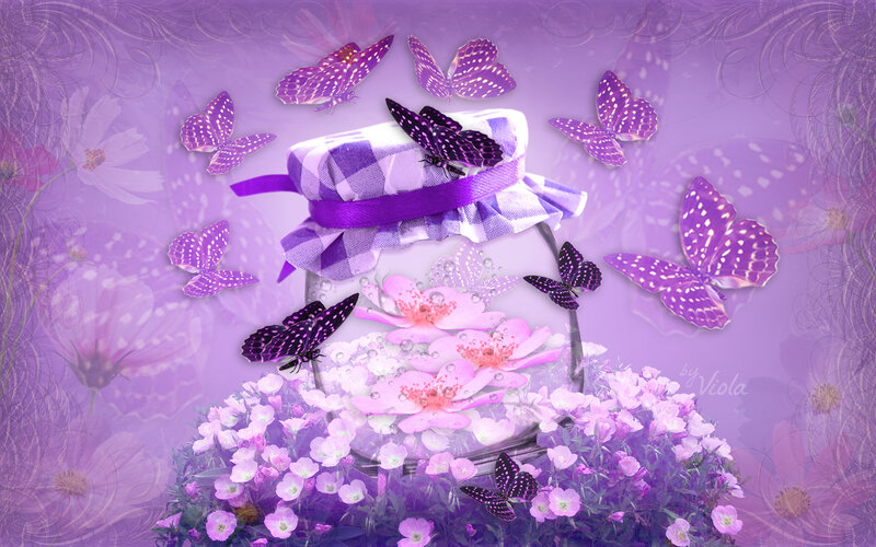 Butterflies in a Jar — Purple