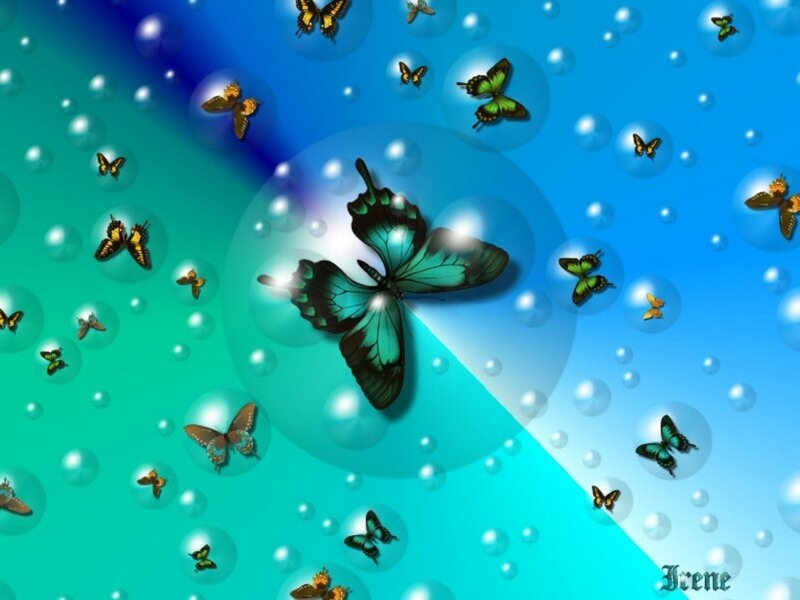 Butterflies in Bubbles — Blue