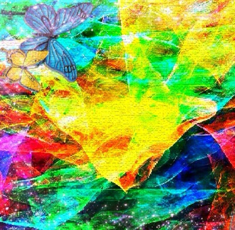Butterflies in Colorful Art
