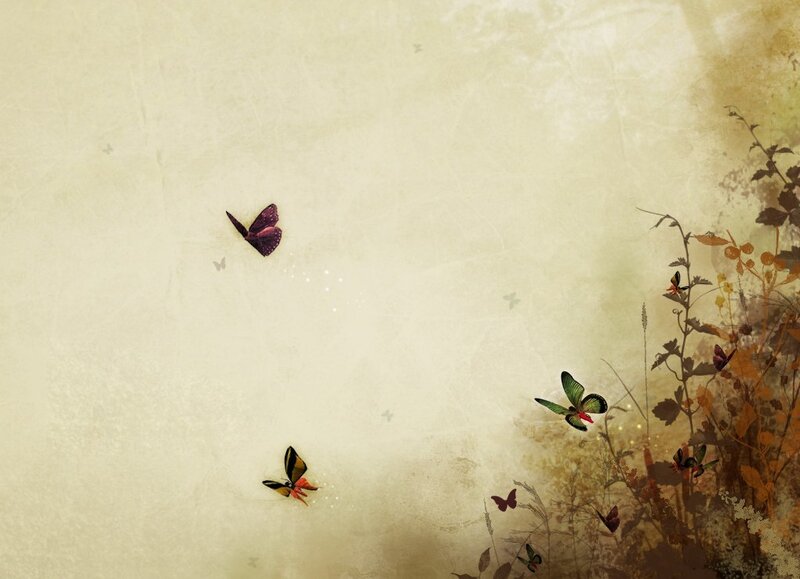 Butterflies in Flight — Beige