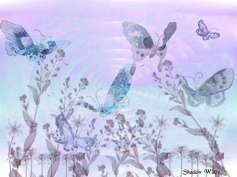 Butterflies in Flight — Purple