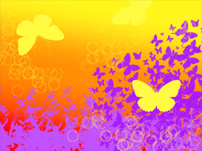 Butterflies in Flight — Yellow, Vibrant