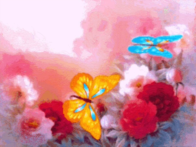 Butterflies in Flowers