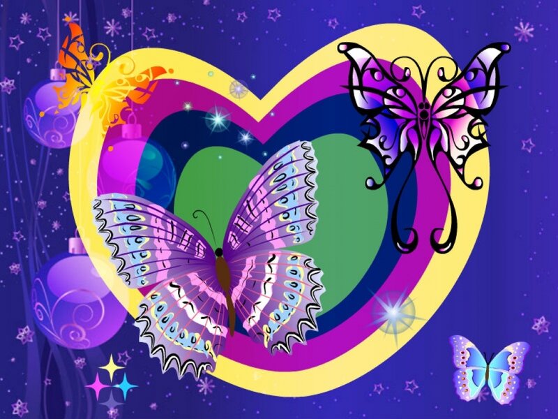 Butterflies in Heart Shape