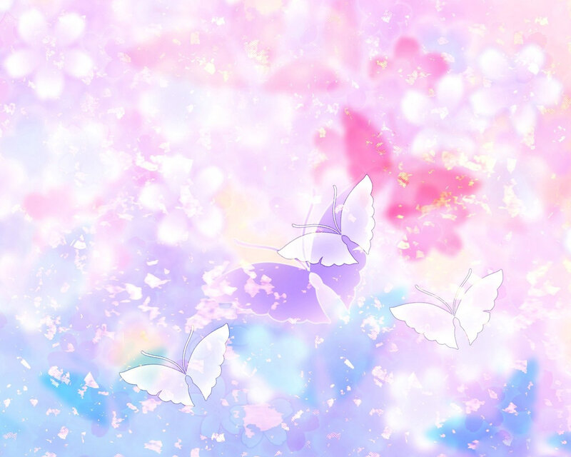 Butterflies in Pastel Sky