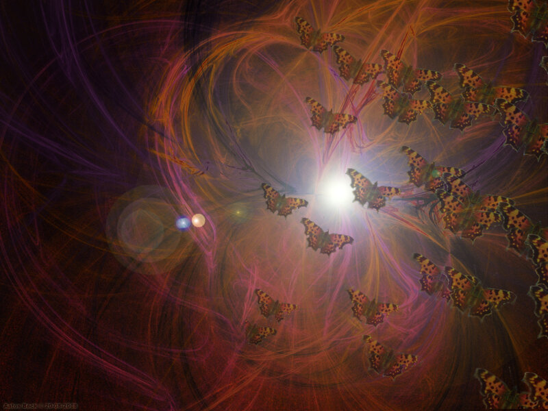 Butterflies in Space — Purple