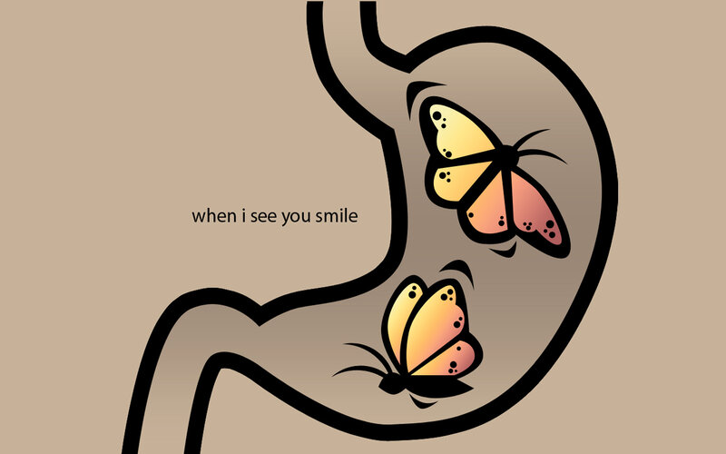 Butterflies in Stomach — Beige, Calm, Illustration