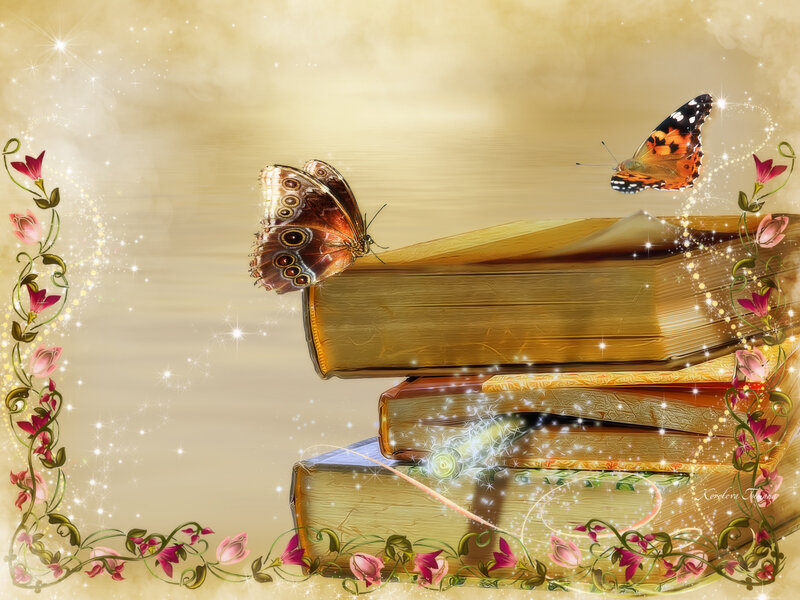 Butterflies on Books — Gold