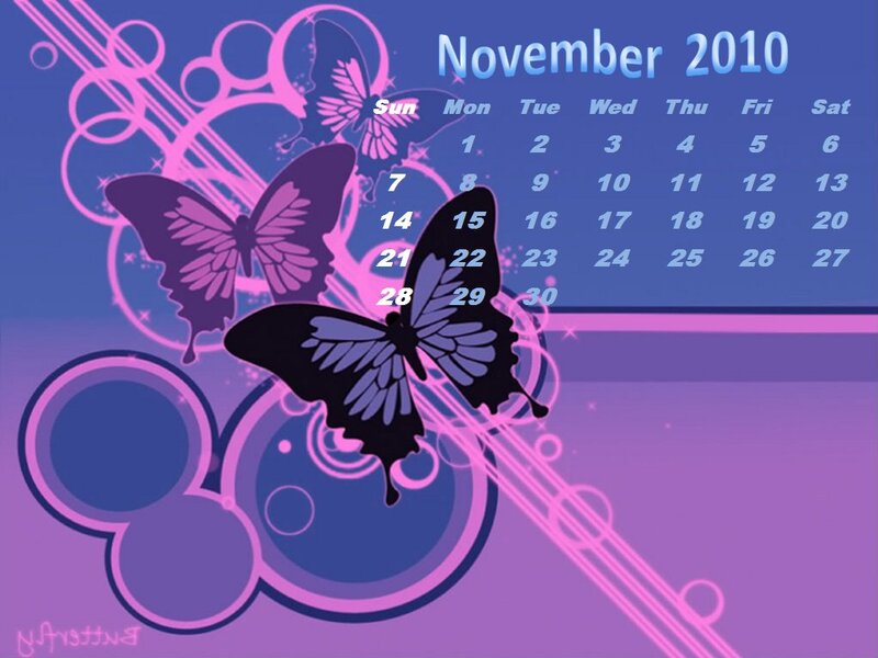 Butterflies on Calendar