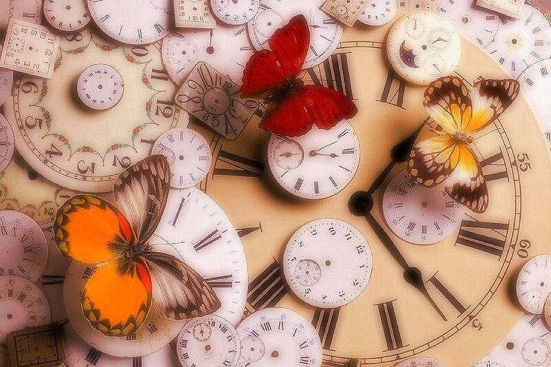 Butterflies on Clocks