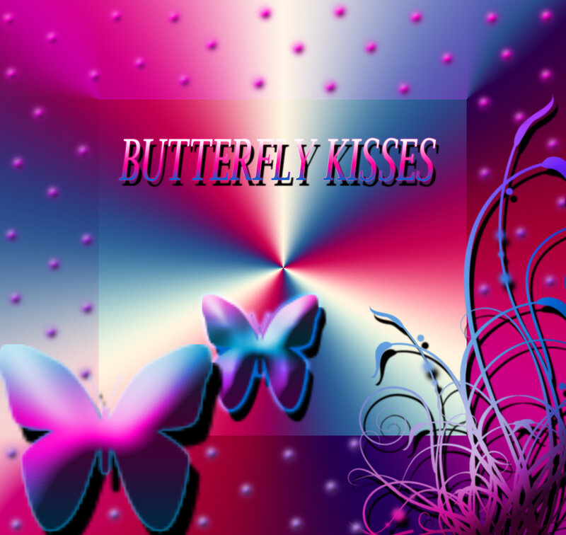Butterflies on Colorful Background
