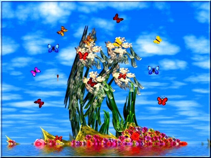 Butterflies on Flower Island