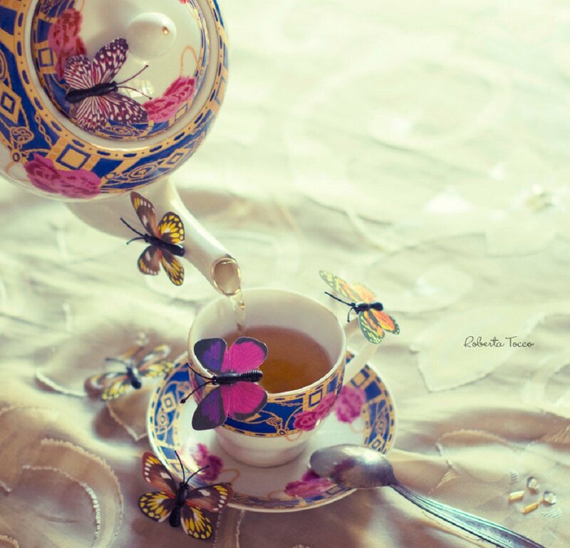 Butterflies on Tea Set