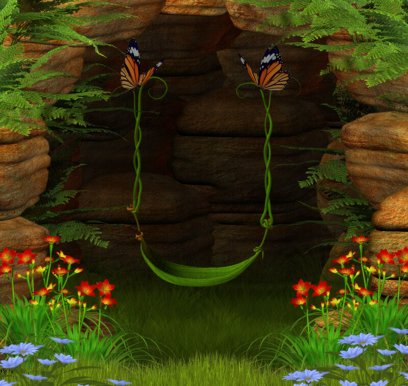 Butterflies on Vine Swing